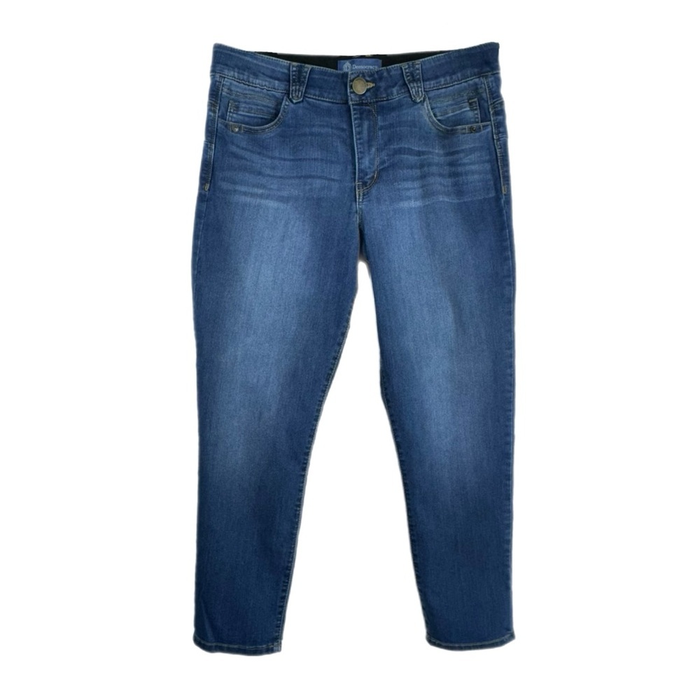 Democracy “Ab”Solution Tech Ankle Skinny Denim Blue Jeans B1176BBNC